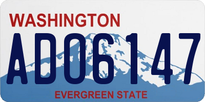 WA license plate ADO6147