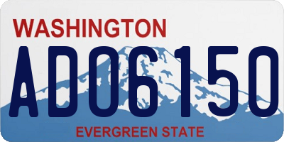 WA license plate ADO6150