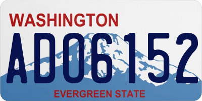 WA license plate ADO6152