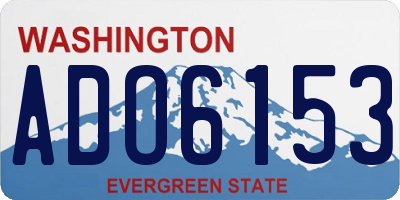 WA license plate ADO6153