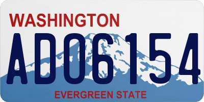 WA license plate ADO6154