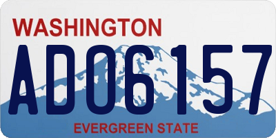 WA license plate ADO6157