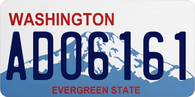 WA license plate ADO6161