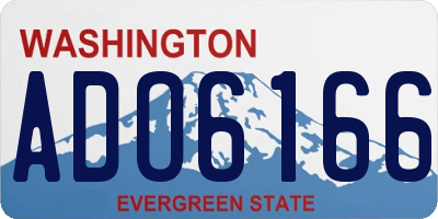 WA license plate ADO6166