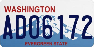WA license plate ADO6172