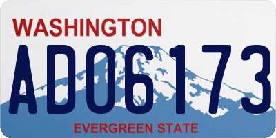 WA license plate ADO6173