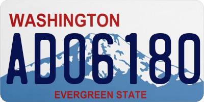 WA license plate ADO6180