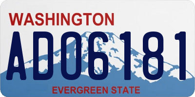 WA license plate ADO6181