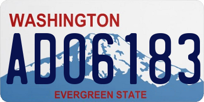 WA license plate ADO6183