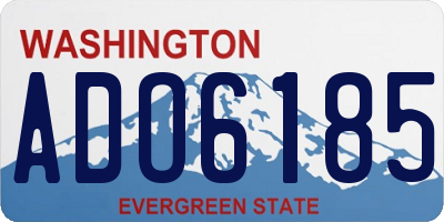WA license plate ADO6185