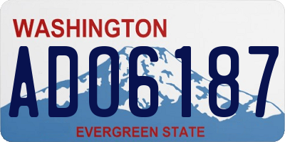 WA license plate ADO6187
