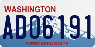 WA license plate ADO6191