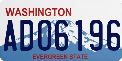 WA license plate ADO6196