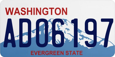 WA license plate ADO6197