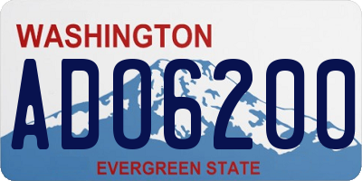 WA license plate ADO6200