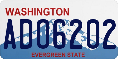 WA license plate ADO6202