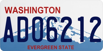 WA license plate ADO6212