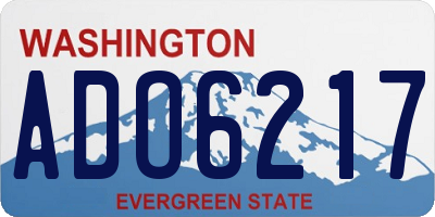 WA license plate ADO6217