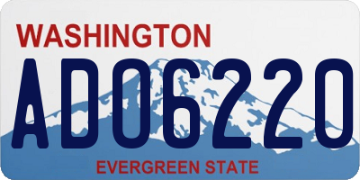 WA license plate ADO6220