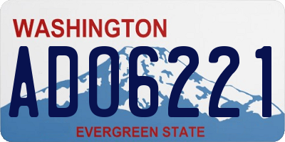 WA license plate ADO6221