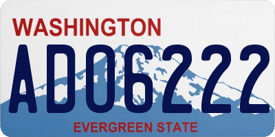 WA license plate ADO6222