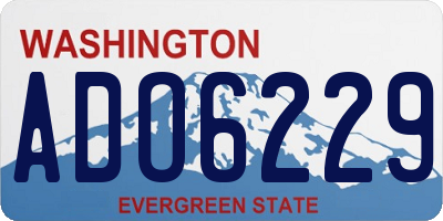 WA license plate ADO6229
