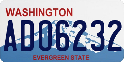 WA license plate ADO6232