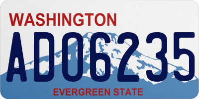 WA license plate ADO6235