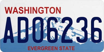 WA license plate ADO6236