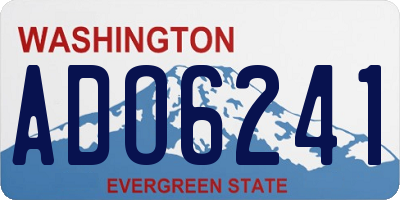 WA license plate ADO6241