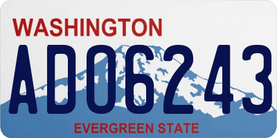 WA license plate ADO6243