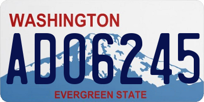 WA license plate ADO6245