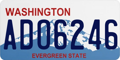WA license plate ADO6246