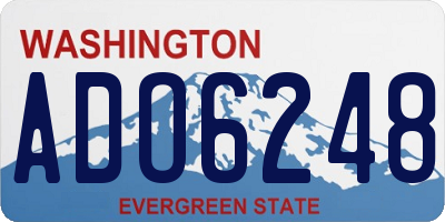 WA license plate ADO6248