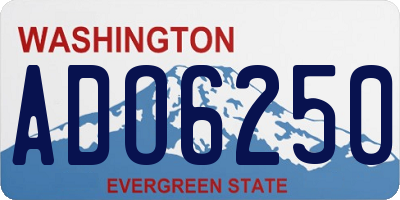 WA license plate ADO6250