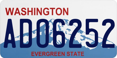 WA license plate ADO6252