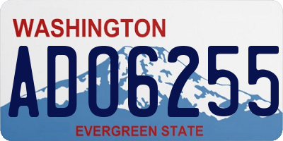 WA license plate ADO6255