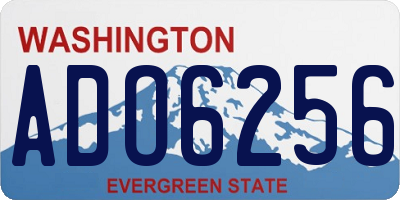 WA license plate ADO6256