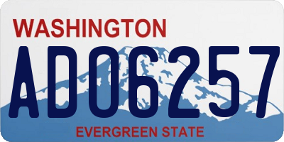 WA license plate ADO6257