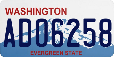 WA license plate ADO6258