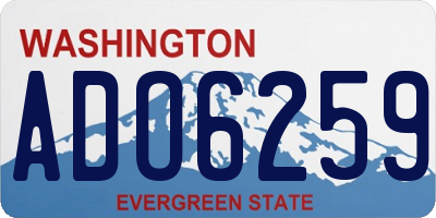 WA license plate ADO6259