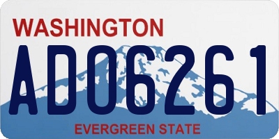 WA license plate ADO6261
