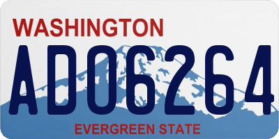 WA license plate ADO6264