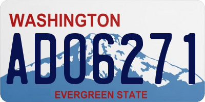 WA license plate ADO6271
