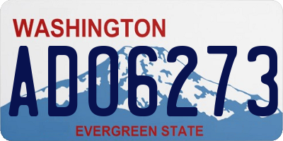 WA license plate ADO6273