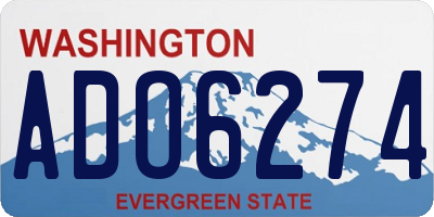 WA license plate ADO6274