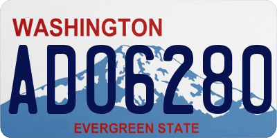 WA license plate ADO6280