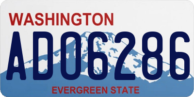 WA license plate ADO6286