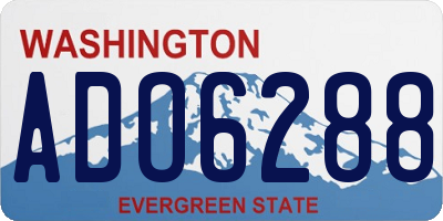 WA license plate ADO6288