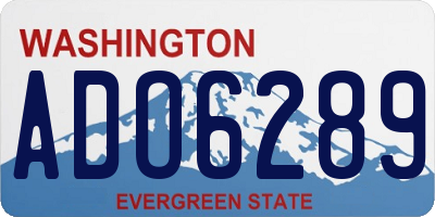 WA license plate ADO6289